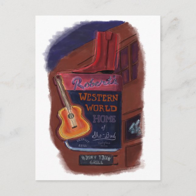 Néon em Broadway Nashville Tennessee - cartão (Frente)