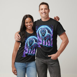 Neon Energy Tiger T-Shirt Design.