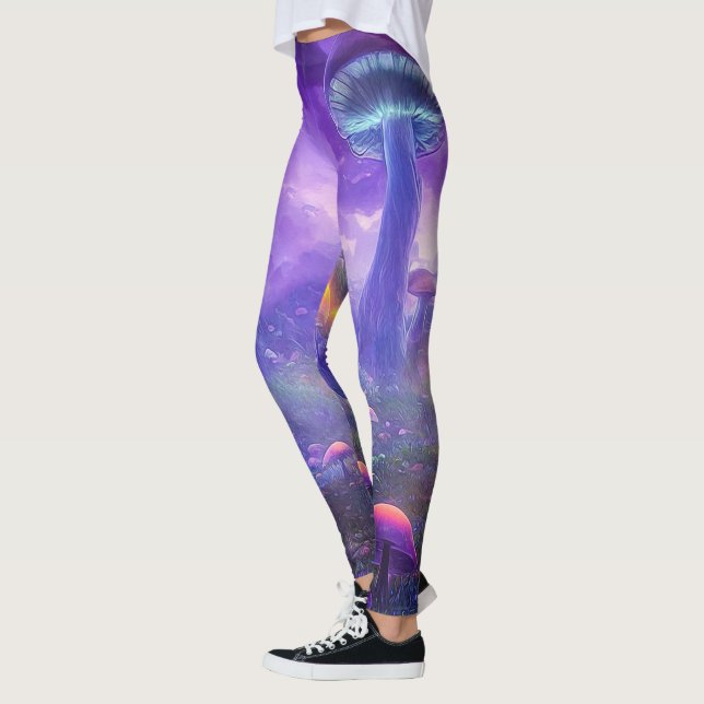 Neon Fantasy Mushroom Leggings (Esquerda)