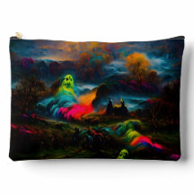 Neon Ghosts em uma paisagem fantasia assombrada