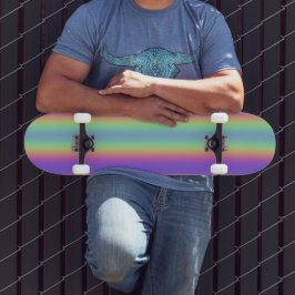 Neon Glow Rainbow Strike Skateboard