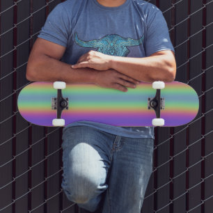 Neon Glow Rainbow Strike Skateboard