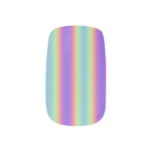 Neon Glow Rainbow Stripe Minx Nail Art Decretos