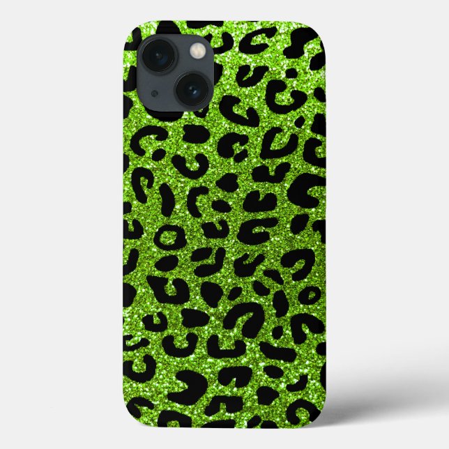 Neon green Cheetah impressão (Verso)