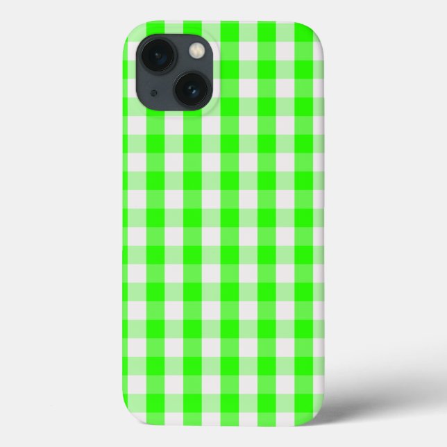 Neon Green Gingham Patterno de Shirley Taylor (Verso)