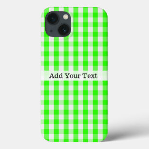 Neon Green Gingham Patterno de Shirley Taylor