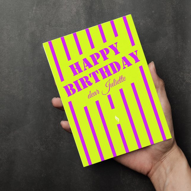 Neon green lilac feliz aniversário (Criador carregado)