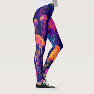 Neon Jellyfish: Leggings Geradas por AI