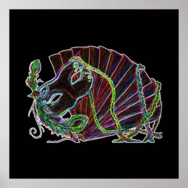 Neon Mascarada Poster (Frente)