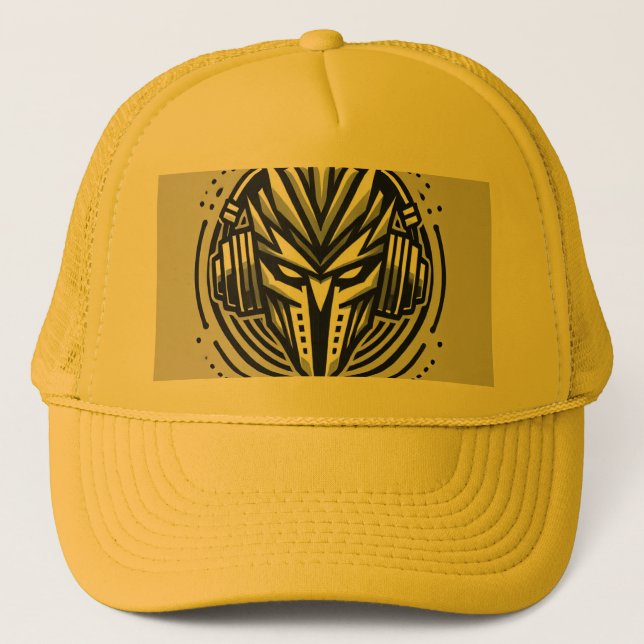 "Neon Mask Vibes: DJ Persona Logo". Boné Trucker (Frente)