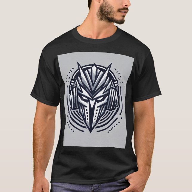 "Neon Mask Vibes: DJ Persona Logo". Camiseta (Frente)
