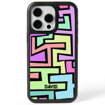 Neon Maze legal Colorido com o nome abstrato art