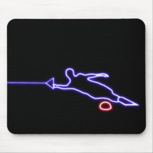 Néon Mousepad do esquiador da água do slalom