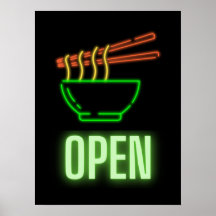 Neon Noodle Bowl - Poster