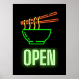 Neon Noodle Bowl - Poster