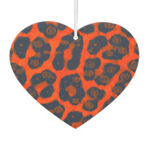 Neon Orange Black Cheetah