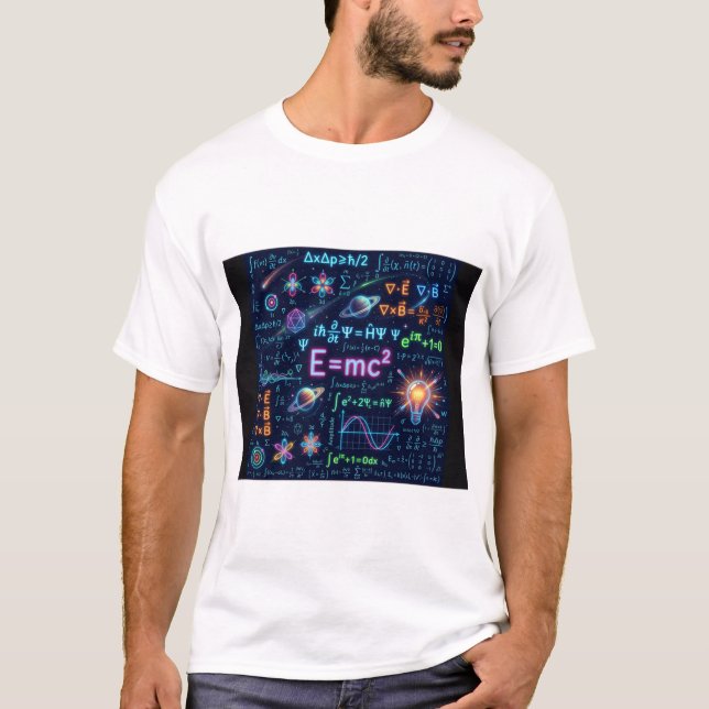 Neon Physics & Math Equations T-Shirt | Science ST (Frente)