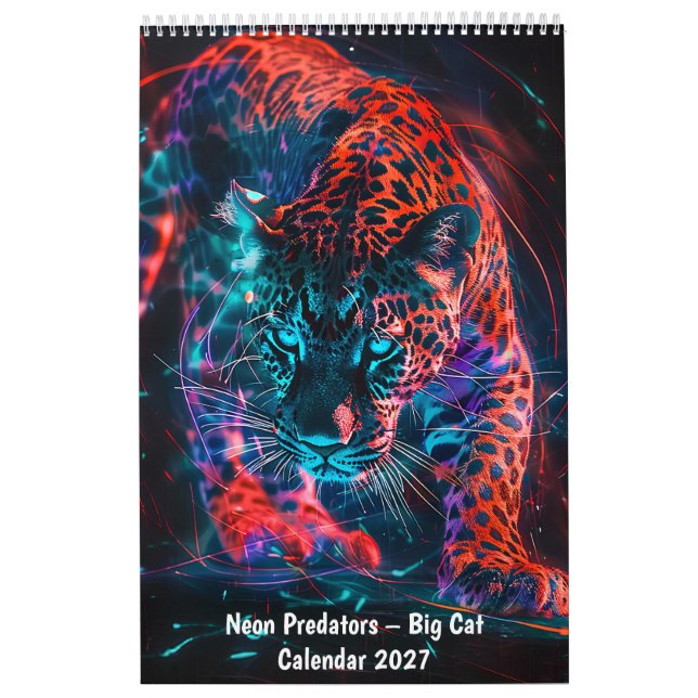 Neon Predadores – Calendário de Grandes Felinos (Capa)