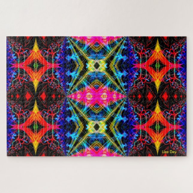 Neon Psychedelic Jigsera Quebra-cabeça 1 (Horizontal)