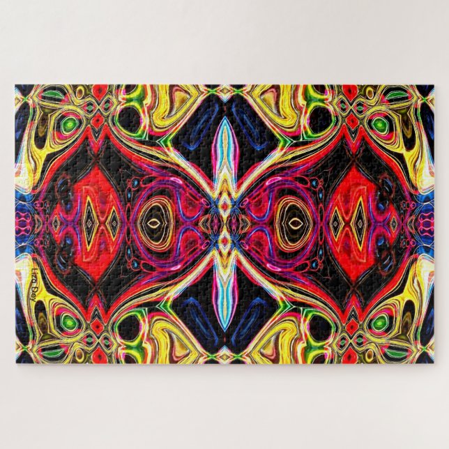 Neon Psychedelic Jigsera Quebra-cabeça 2 (Horizontal)