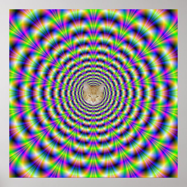 Neon Pulse Poster + gato (Frente)