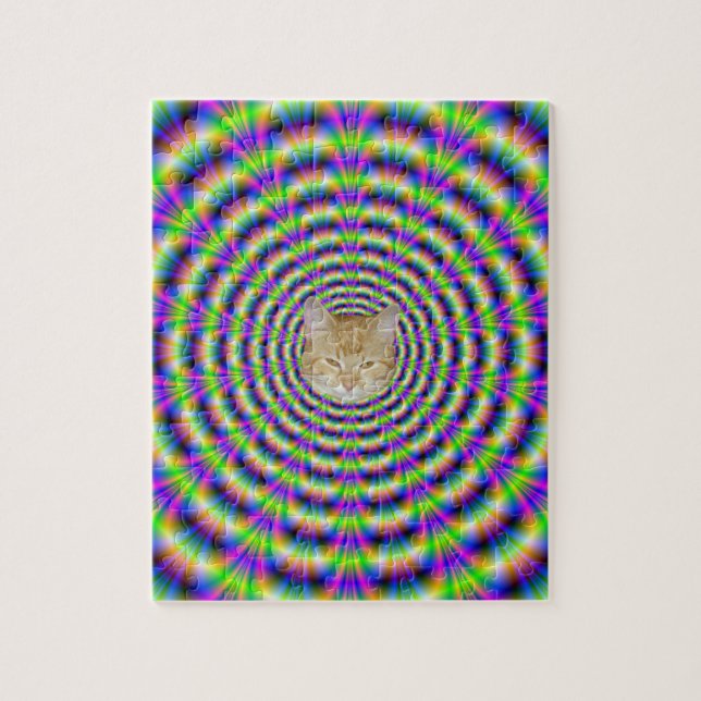 Neon Pulse Quebra-cabeça + gato (Vertical)