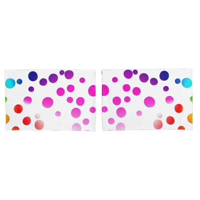 Neon Rainbow Bolinhas Em Branco (Frente - conjunto)