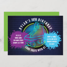 NEON ROLLER SKATING GLOW NEON Festa de aniversário