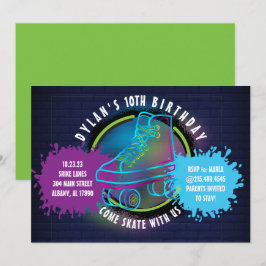 NEON ROLLER SKATING GLOW NEON Festa de aniversário