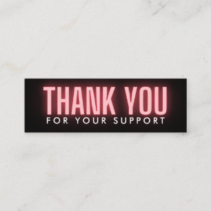 Neon Rosa Obrigado Inserção de Mídia Moderna