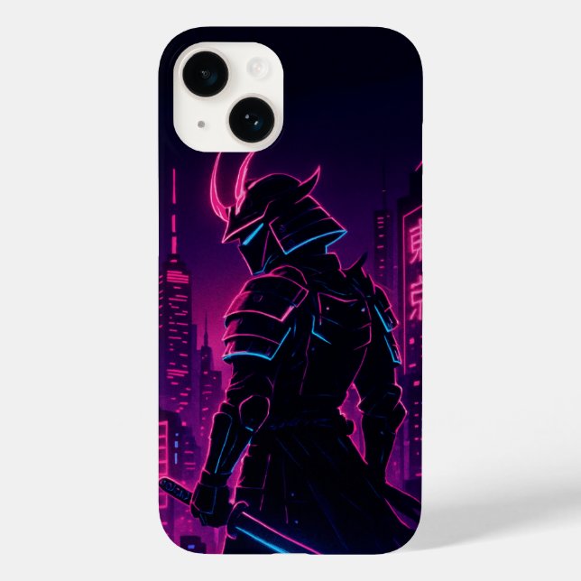 Neon Samurai Cyberpunk capas de iphone (Verso)