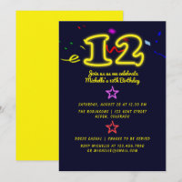 Neon - Sinal 12 - Convite de aniversário