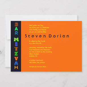 NEON SINAL Bar Bat Mitzvah Convite