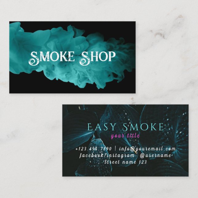 Neon Smoke Compra Cartão de visita (Frente/Verso)