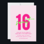 Neon Sweet Sessenta Convite de aniversário<br><div class="desc">Neon Sweet Sessenta Convite de aniversário</div>