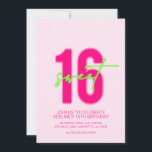 Neon Sweet Sessenta Convite de aniversário<br><div class="desc">Neon Sweet Sessenta Convite de aniversário</div>