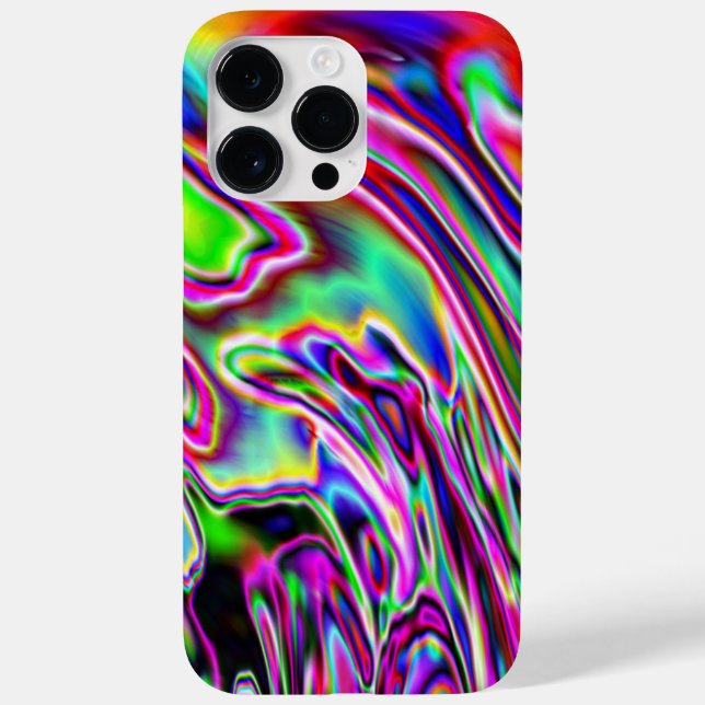Neon Swirls Arte Digital Multicolor (Verso)