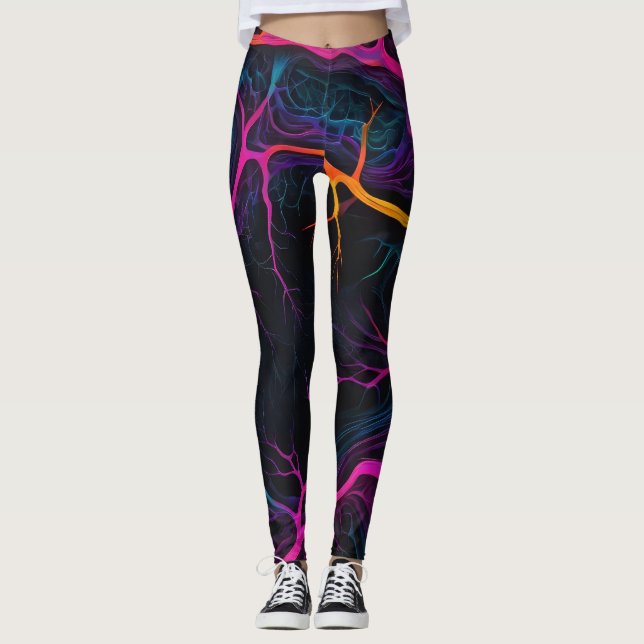 Neon Synapse - Leggings Abstrato inspiradas no Neu (Frente)