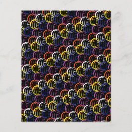 Neon Volleybolas no Papel Preto