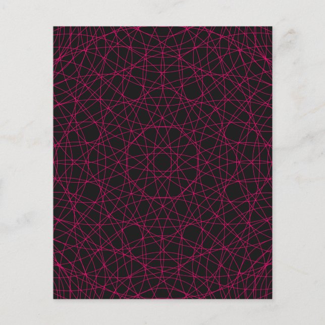 Neon Web Pattern Modern Flyer - Personalizável (Frente)