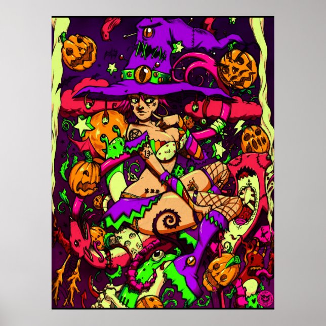 Neon Witch Poster (Frente)