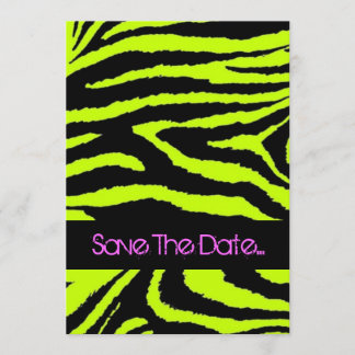 Neon Zebra Sweet 16 Convite