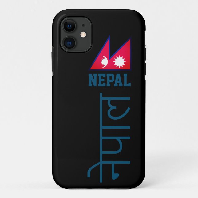 Nepal (escrito em Sanskrit) capas de iphone de Cas (Verso)