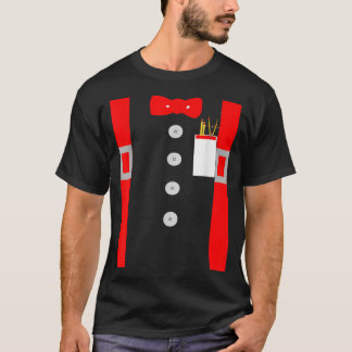Nerd Camisa Camisa Vermelha Suspender Suspender Pr