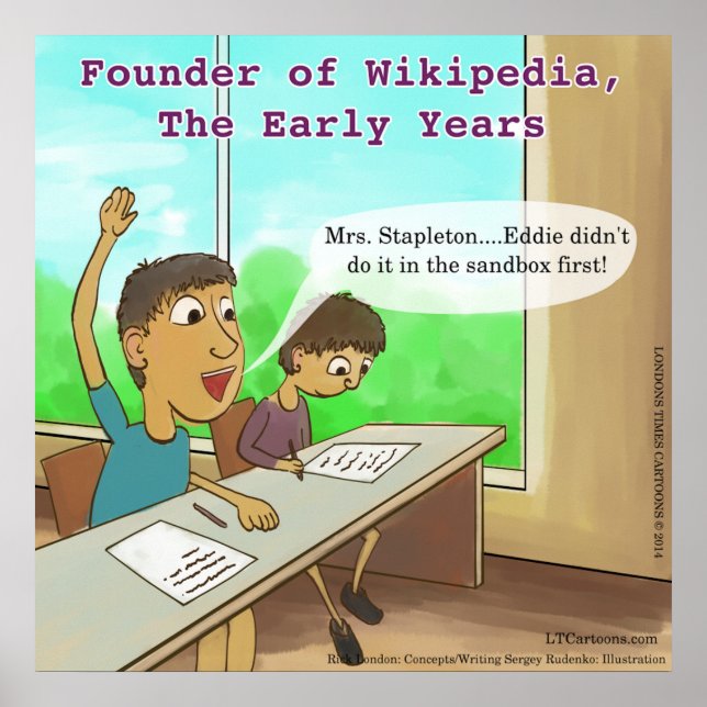 Nerdy Kids Engraçado Poster de Cartoons (Frente)