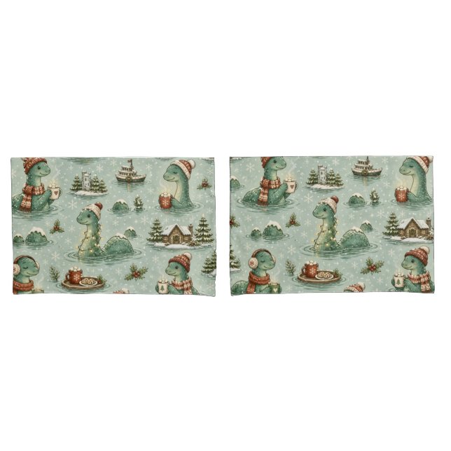 Nessie do Natal Monstro do Lago Ness Aconchegante  (Frente - conjunto)