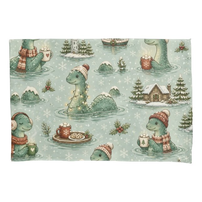 Nessie do Natal Monstro do Lago Ness Aconchegante  (Frente)