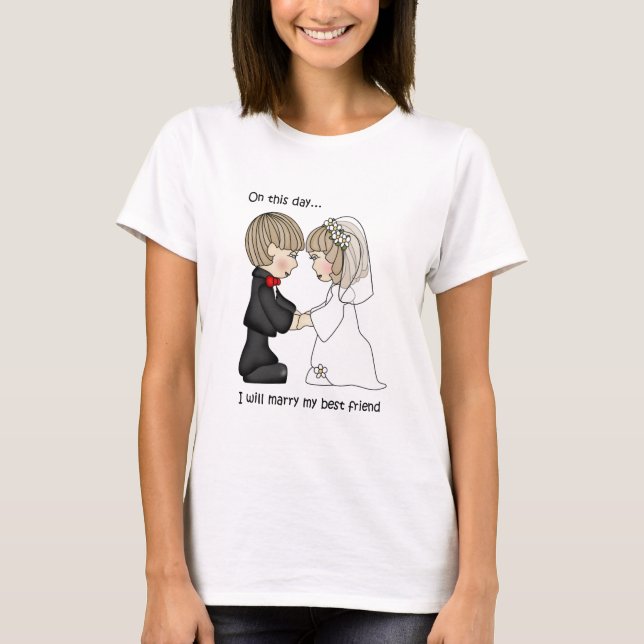 Neste dia t-shirt de casamento (Frente)