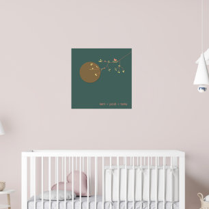 Nesting Birds Family Baby Nursery Art Impressão