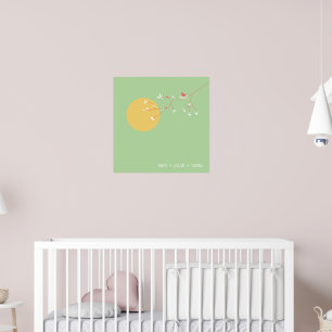 Nesting Birds Family Baby Nursery Art Impressão